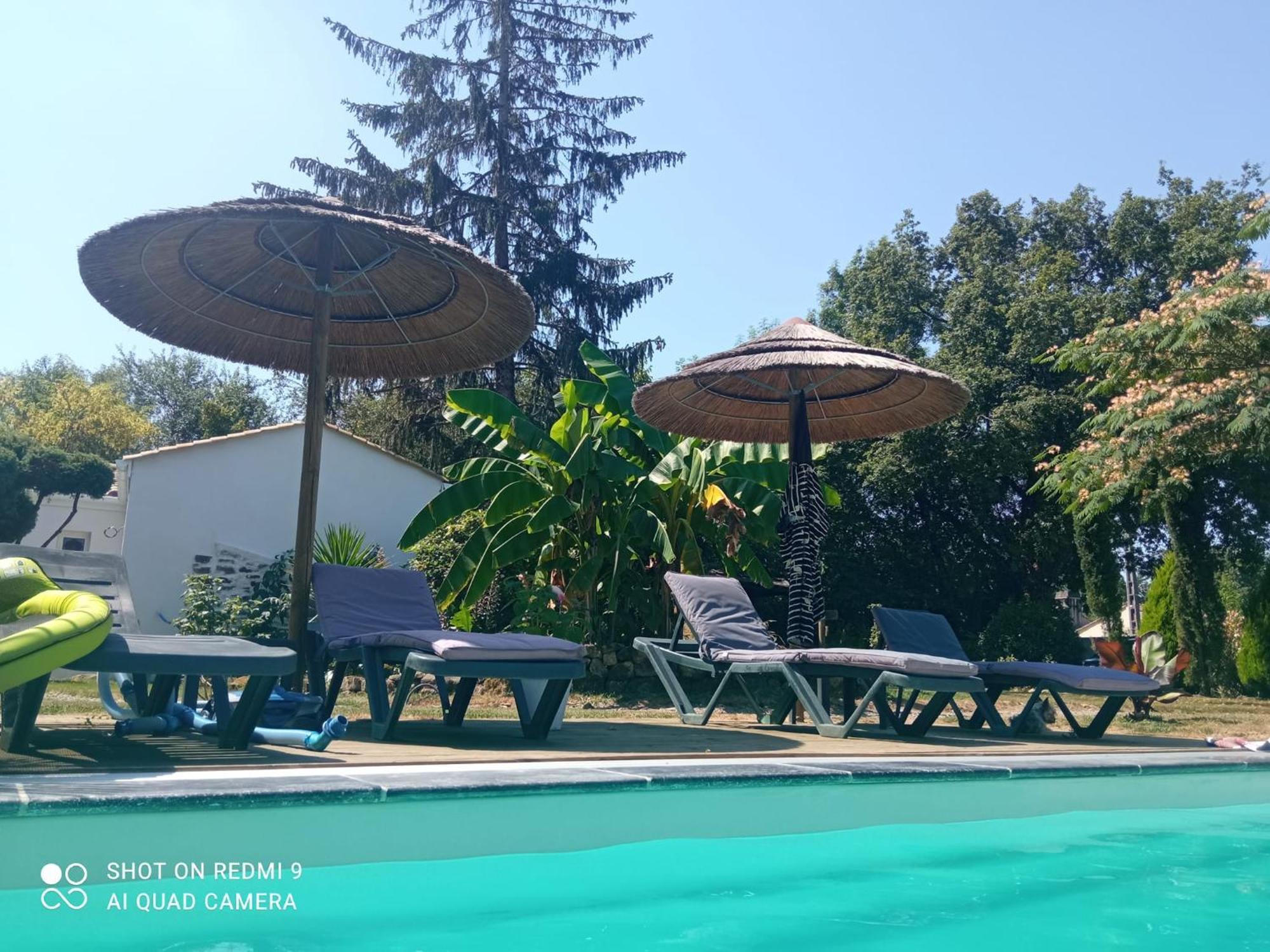 Mas Des Vignes Piscine Chauffee Bed and Breakfast Le Champ-Saint-Pere Exteriör bild